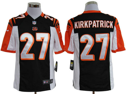 NFL Cincinnati Bengals 27 Cornerback Kirkpatrick Nike Black Game Nike Nfl jersey